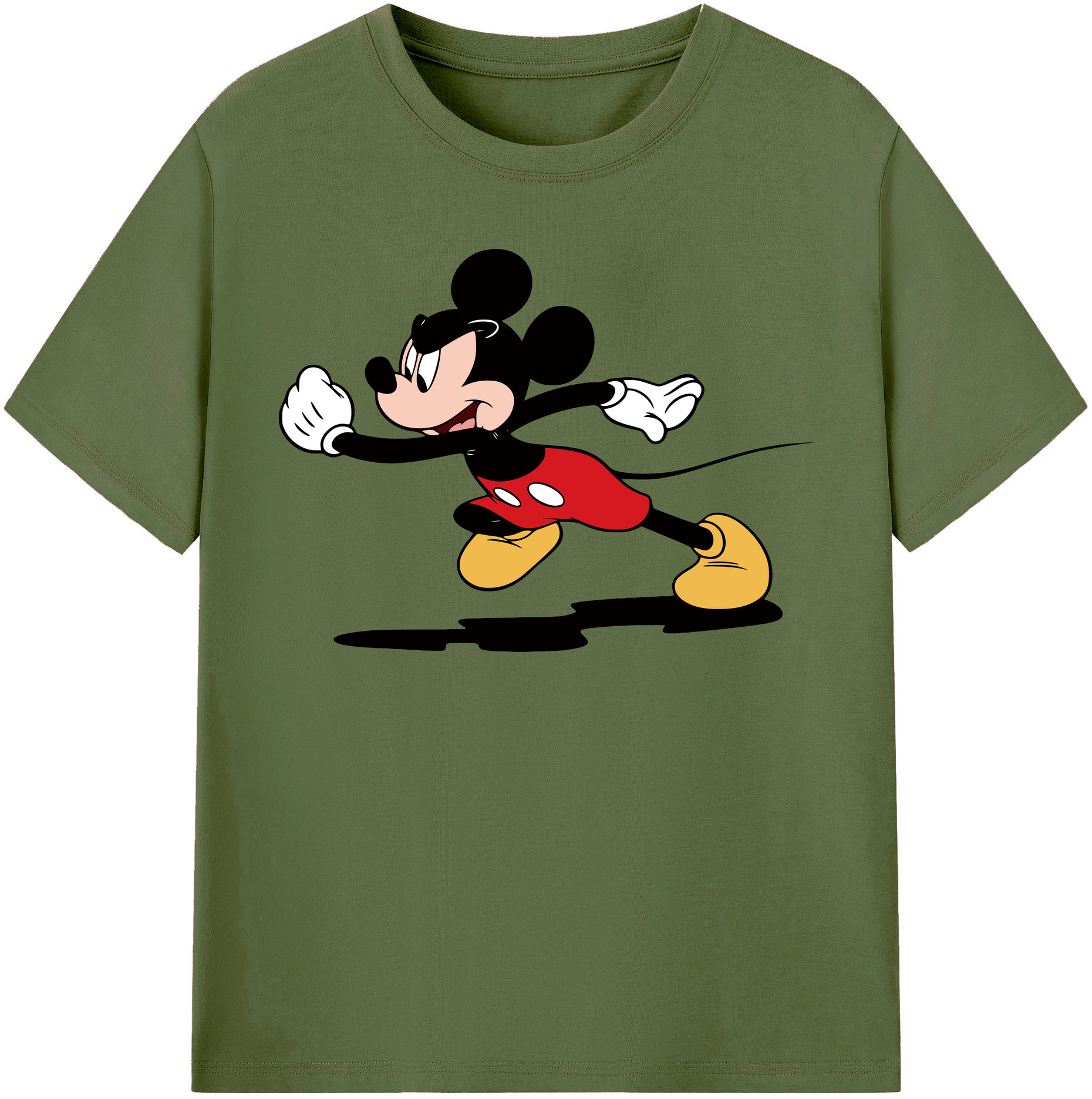 （画像用） ミッキーマウス Mickey Mouse 綿100％半袖Tシャツ（フロントプリント）